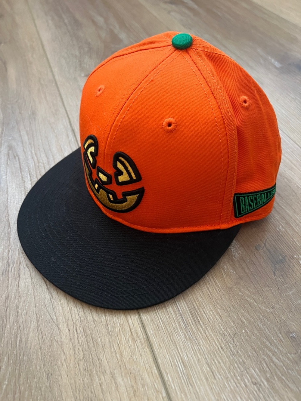 Baseballism Comics Orange & Black Kids Costume Cap 7 1/4 Fitted